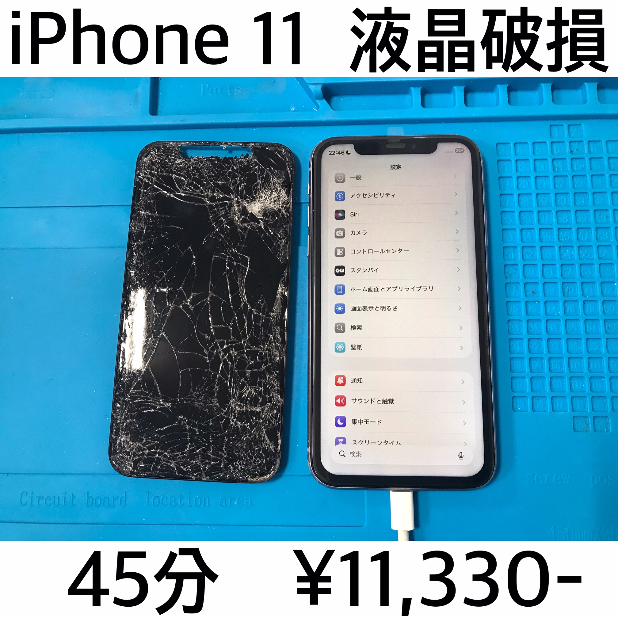 京都府長岡京市よりご来店！！ iPhone 11 (アイフォン11) 液晶交換修理依頼(^^♪