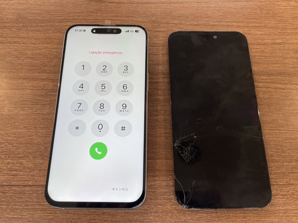iPhone15ProMAX　画面に黒い線!?液晶画面交換で即日修理！
