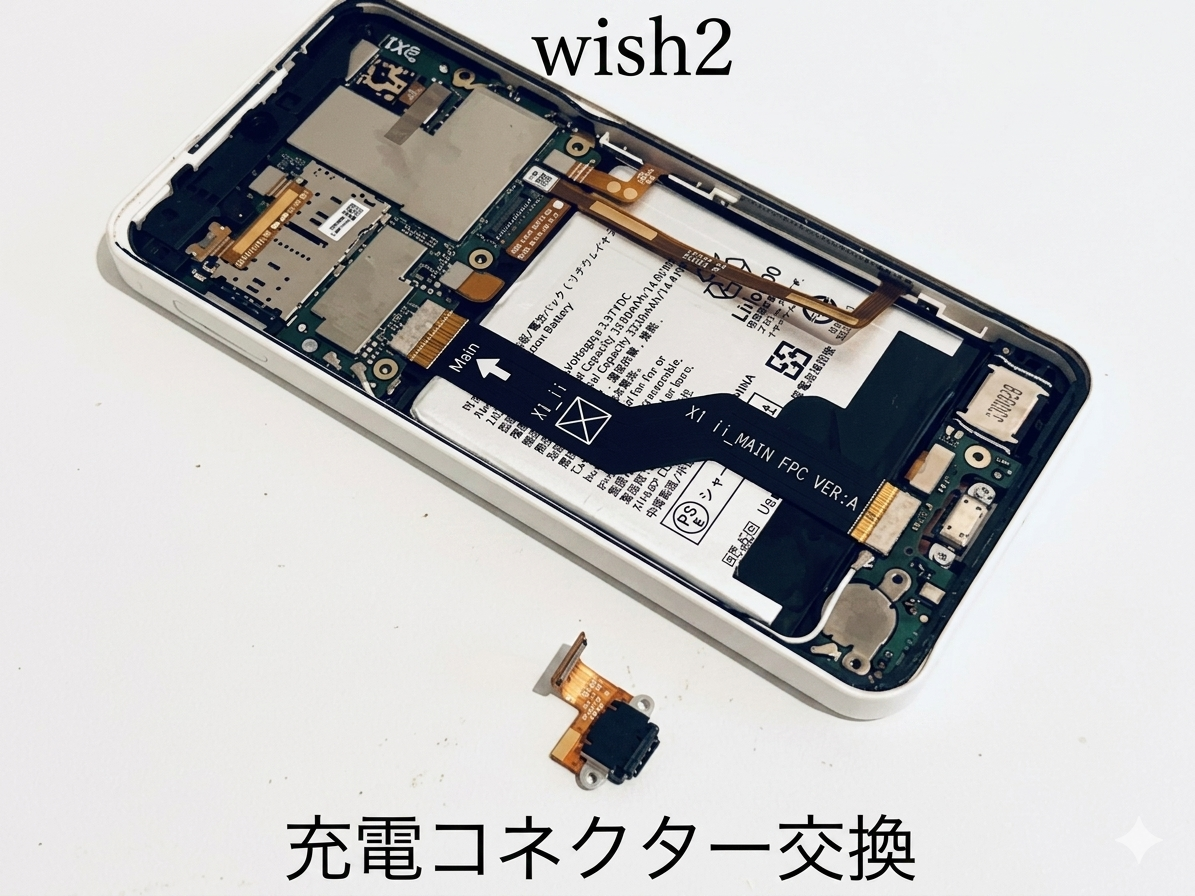 AQUOS Wish 2 (アクオス ウィッシュ 2) の充電コネクター交換修理を行いました！