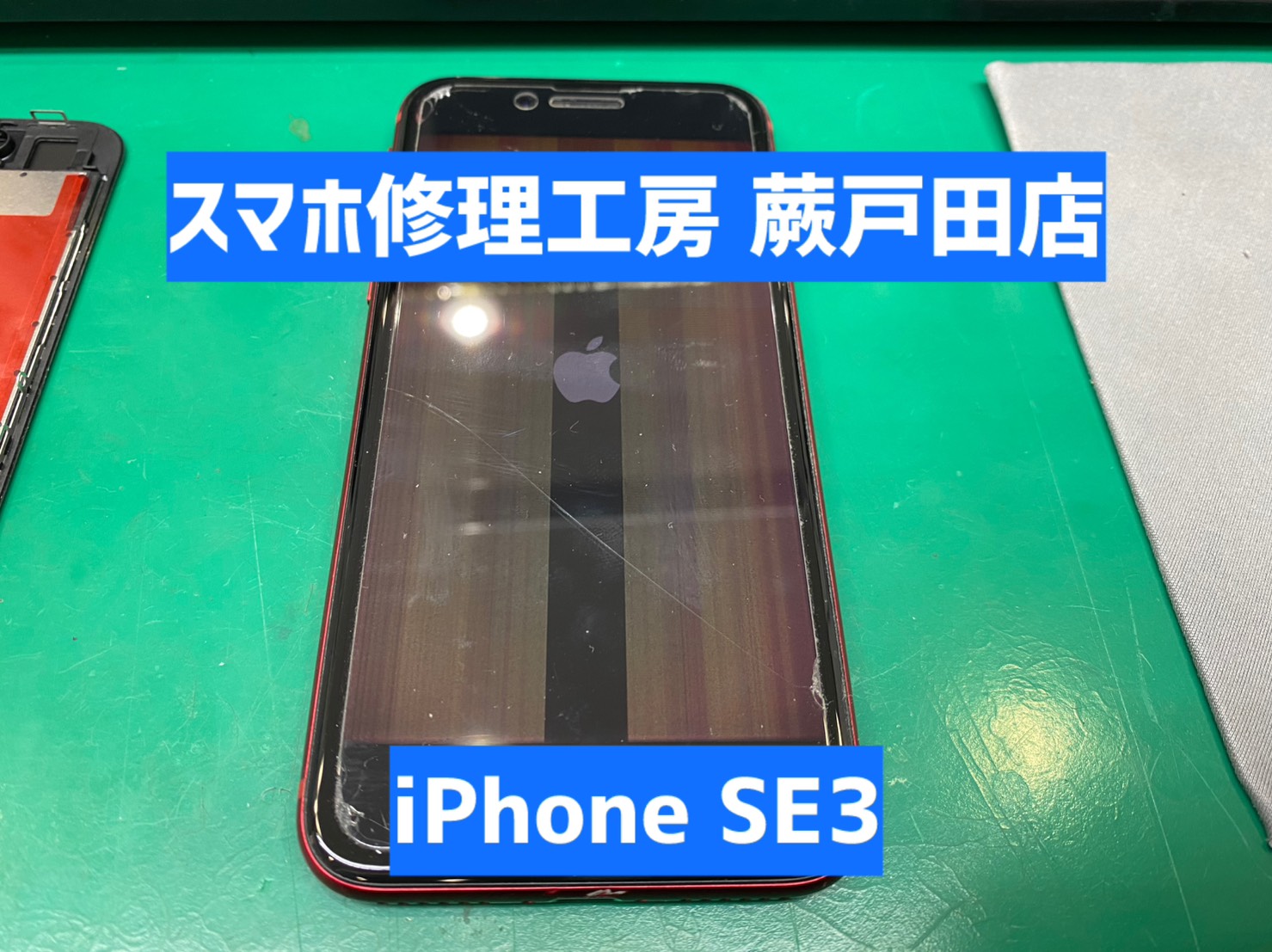 【蕨市・戸田市】iPhoneSE3 画面交換｜画面に線が入る液晶破損も即日修理