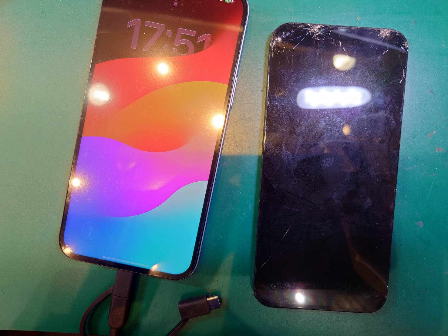 落として割れてしまった…iPhone14Plus画面交換を行いました【スマホ修理工房荻窪タウンセブン店】