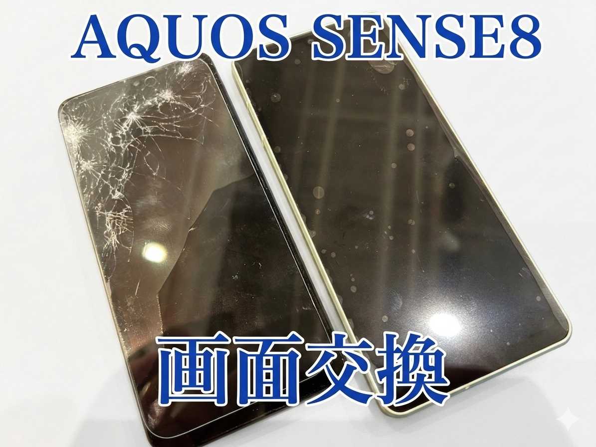 AQUOS sense8(アクオスセンス8)の画面交換修理を行いました！