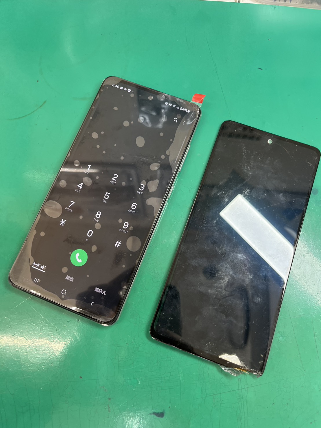 Galaxyもお任せください！GalaxyA52(ギャラクシー)画面割れ、画面表示不可につき画面交換【スマホ修理工房大井町店】
