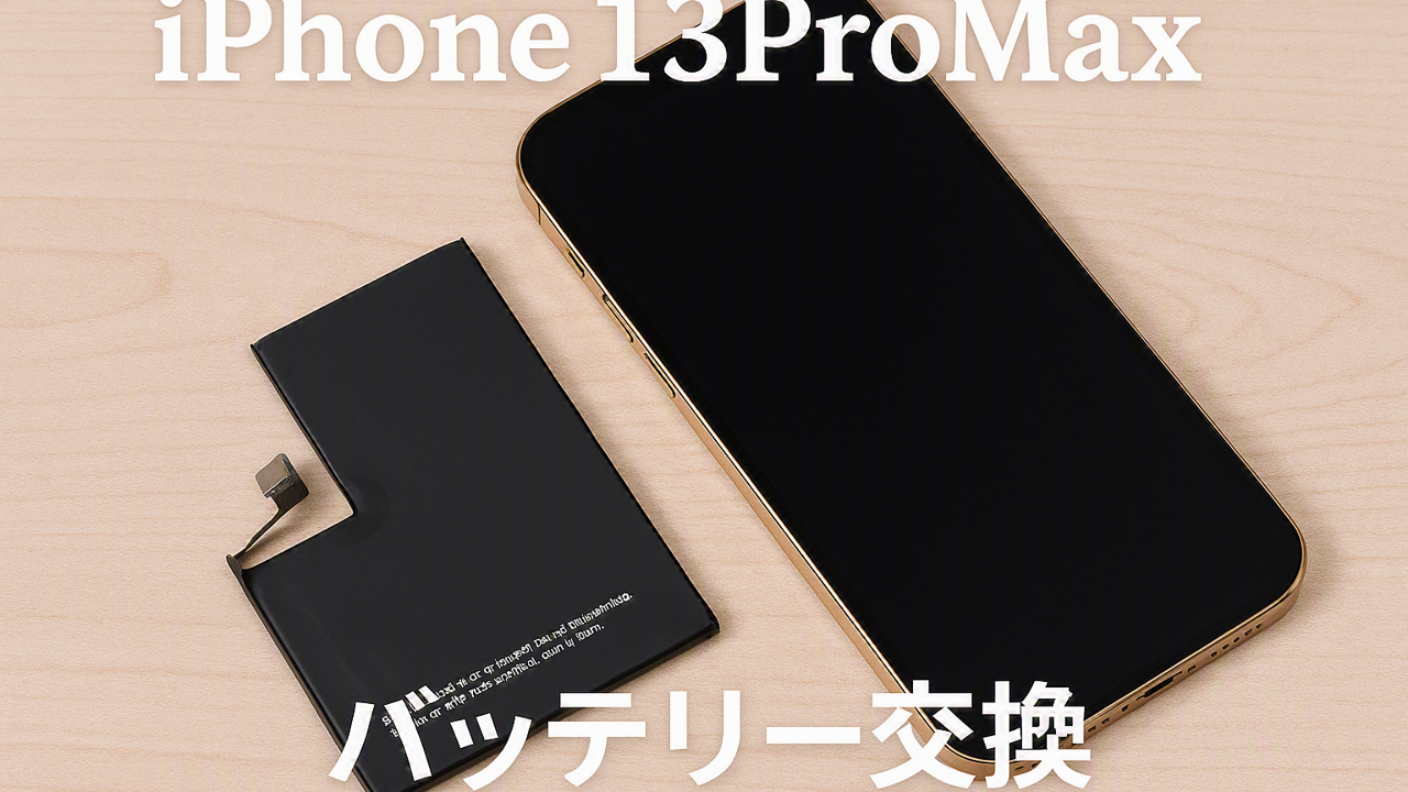 iPhone13ProMax(アイフォン13プロマックス)のバッテリー交換修理を行いました！