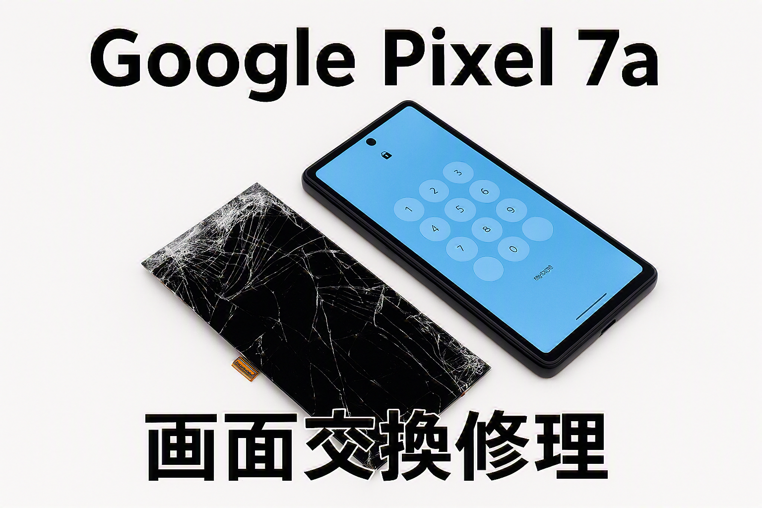 Google Pixel 7a（グーグルピクセル）の画面交換修理を行いました 