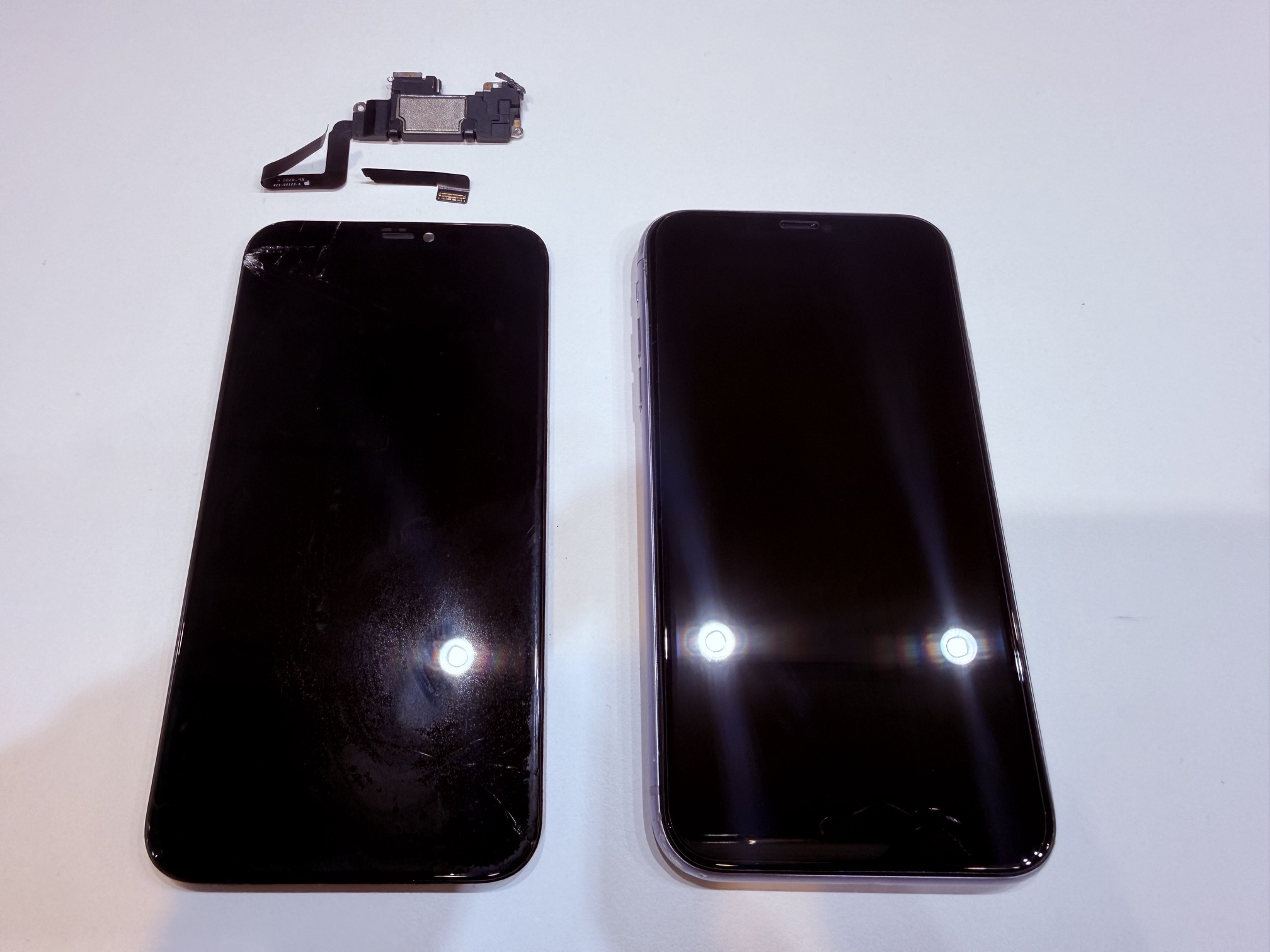 iPhone11の画面割れと相手の声が聞こえない症状を即日修理【スマホ修理