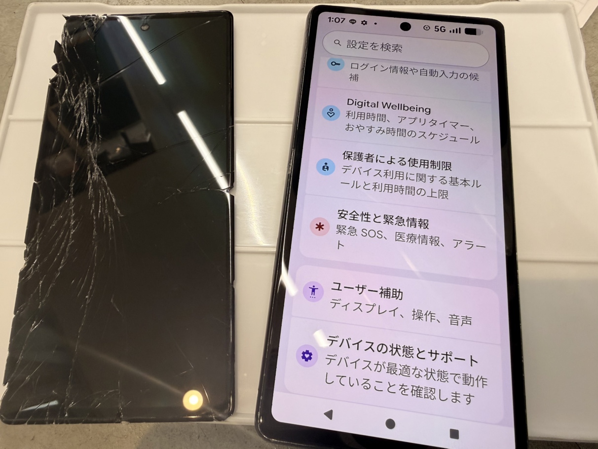 【横須賀市】Google Pixel 7a 画面割れ修理交換で綺麗に復旧しました！
