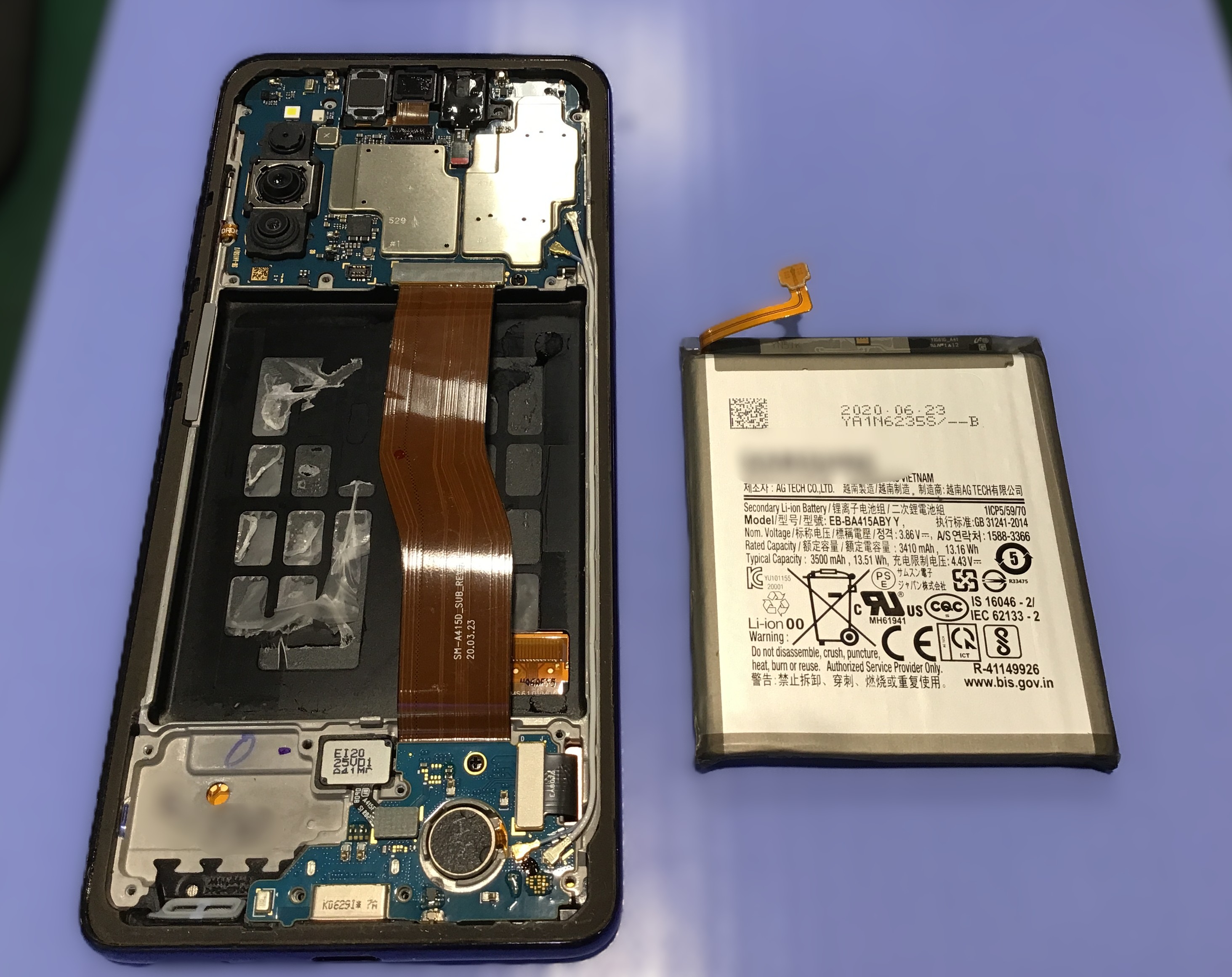 Galaxy A41(SC-41A)】バッテリー交換をさせていただきました｜スマホ