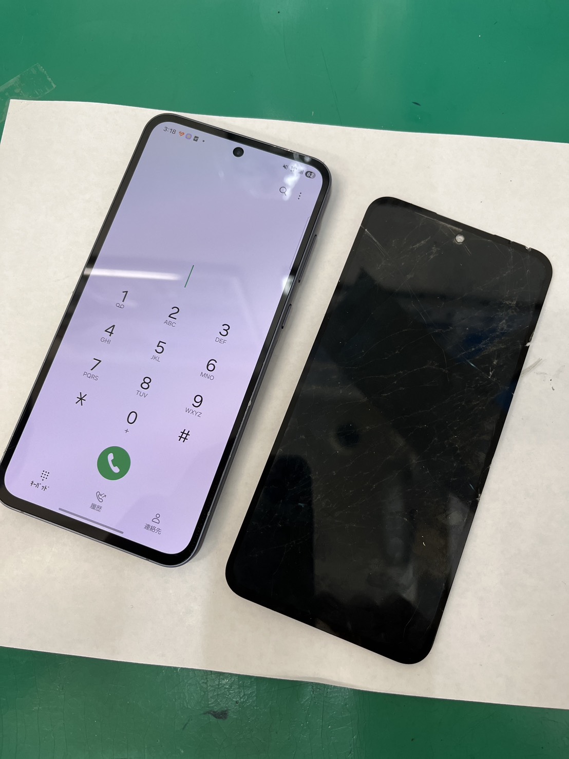 Galaxyもお任せ！Galaxy A55 液晶割れ、表示不良発生につき画面交換【スマホ修理工房大井町店】