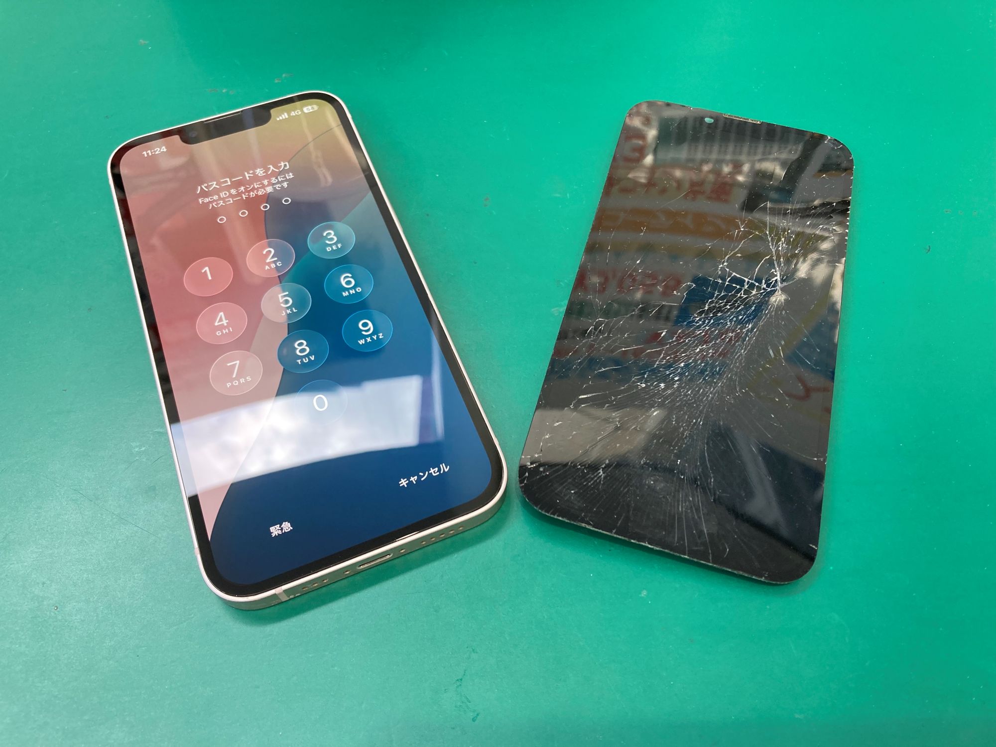 iPhone13（アイフォーン13）画面破損（割れ）による画面交換【登戸・向ケ丘遊園店】