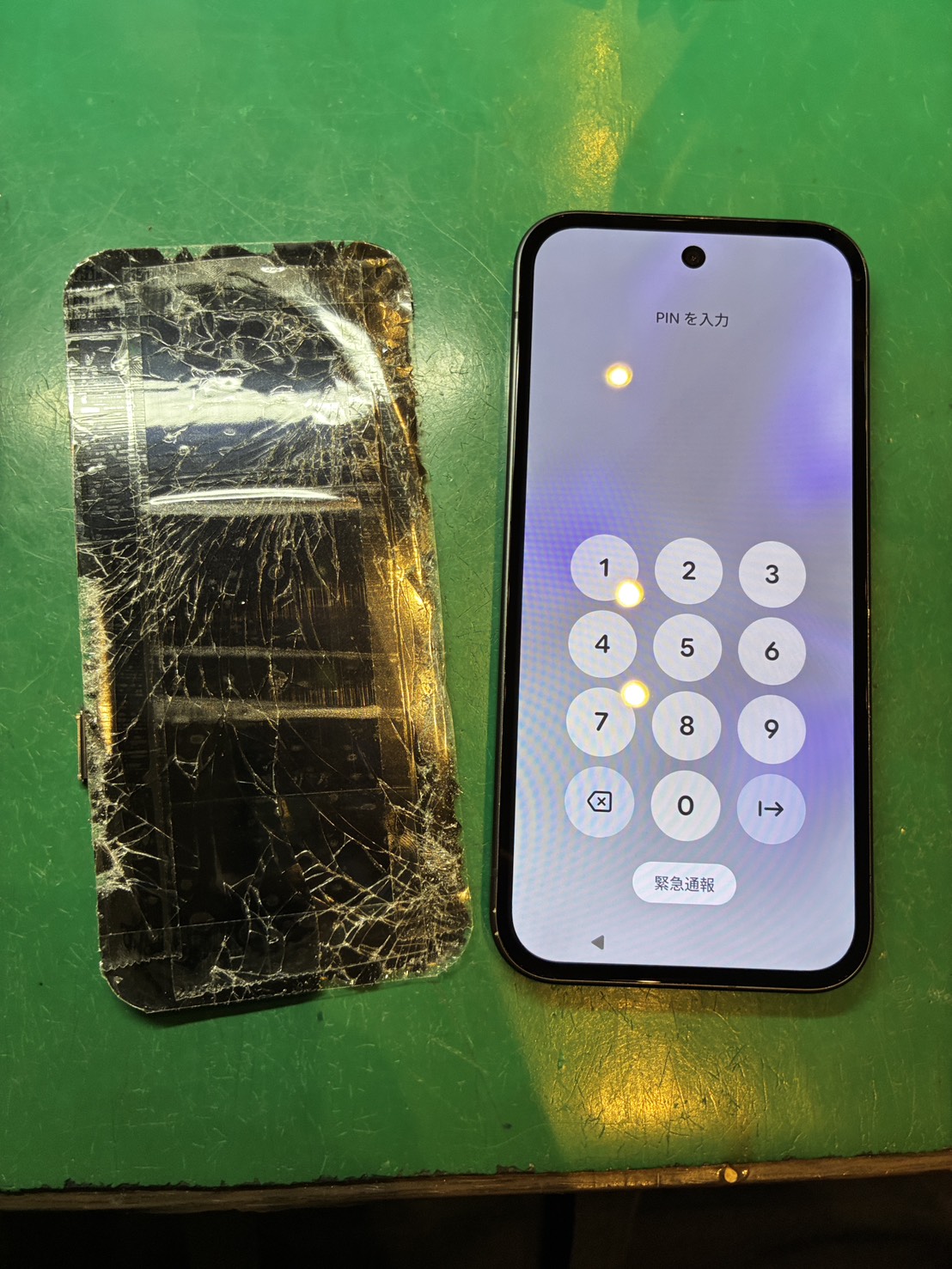 落として画面が割れてしまった……　Pixel9a　画面交換修理【スマホ修理工房ミーツ国分寺店】