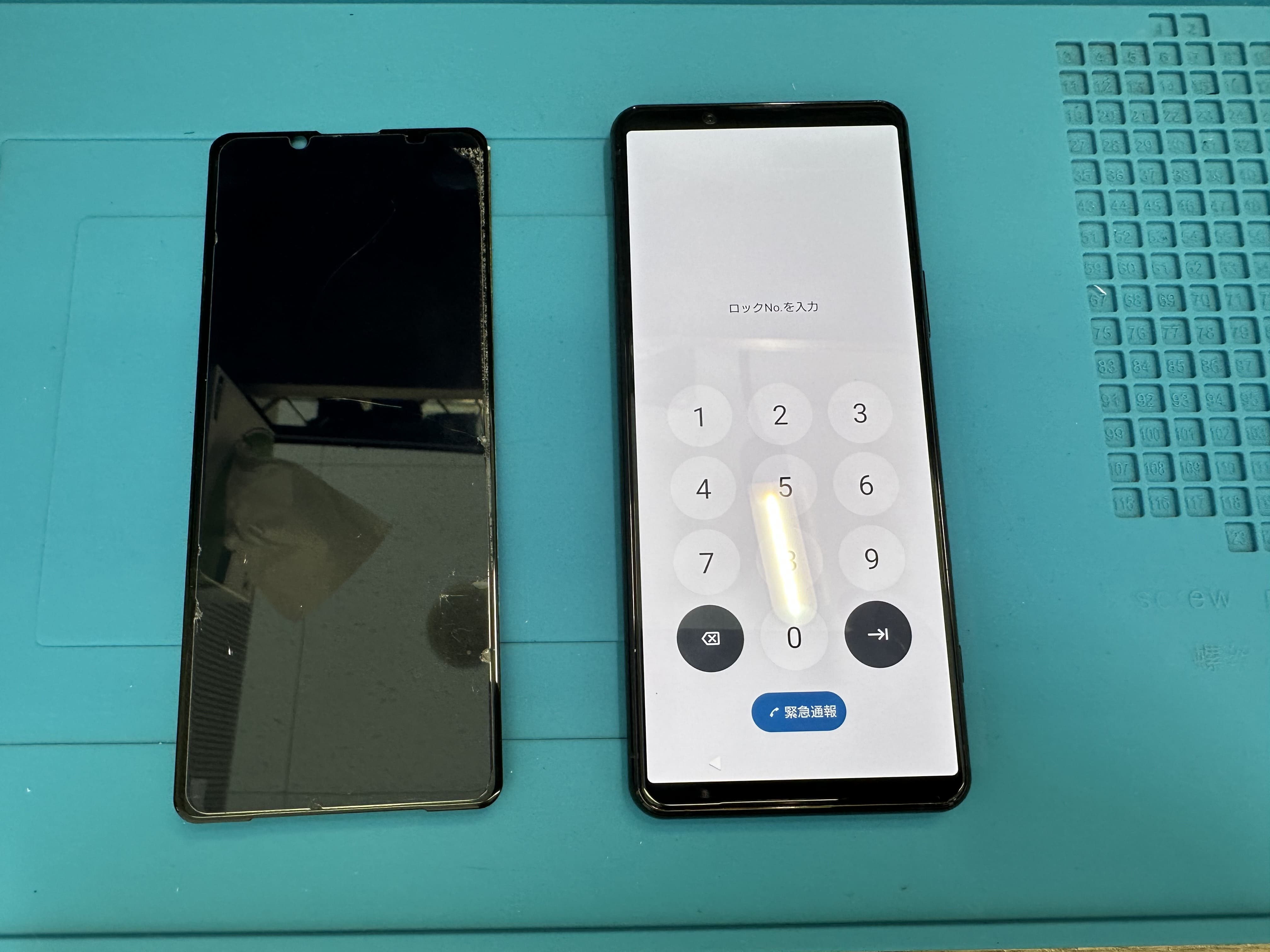 【Xperia5 Ⅱ】画面に線が出ている、スマホ修理工房カインズ前橋吉岡店へご相談ください！