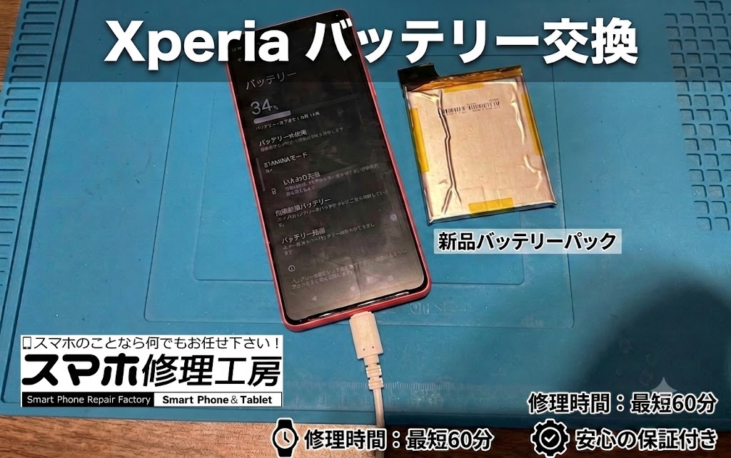 【バッテリー交換/Xperia】電源が勝手に落ちて起動しない💦