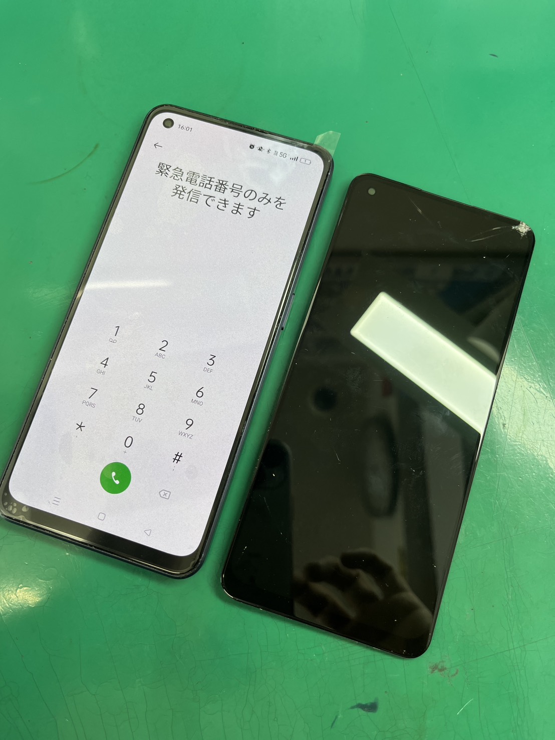 対応可能です！OPPO Reno7A(オッポ)画面割れ、表示不良につき画面交換【スマホ修理工房大井町店】
