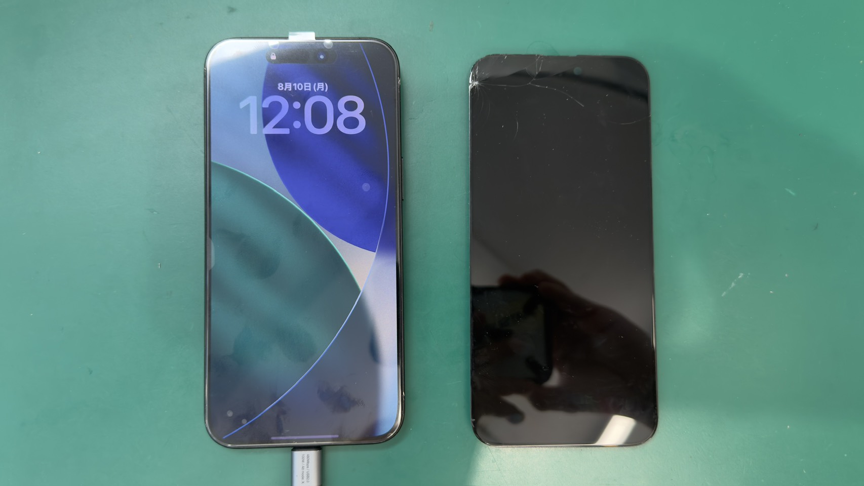 iPhone15ProMax（アイフォーン15プロマックス）ガラス割れによる画面交換【登戸・向ケ丘遊園店】