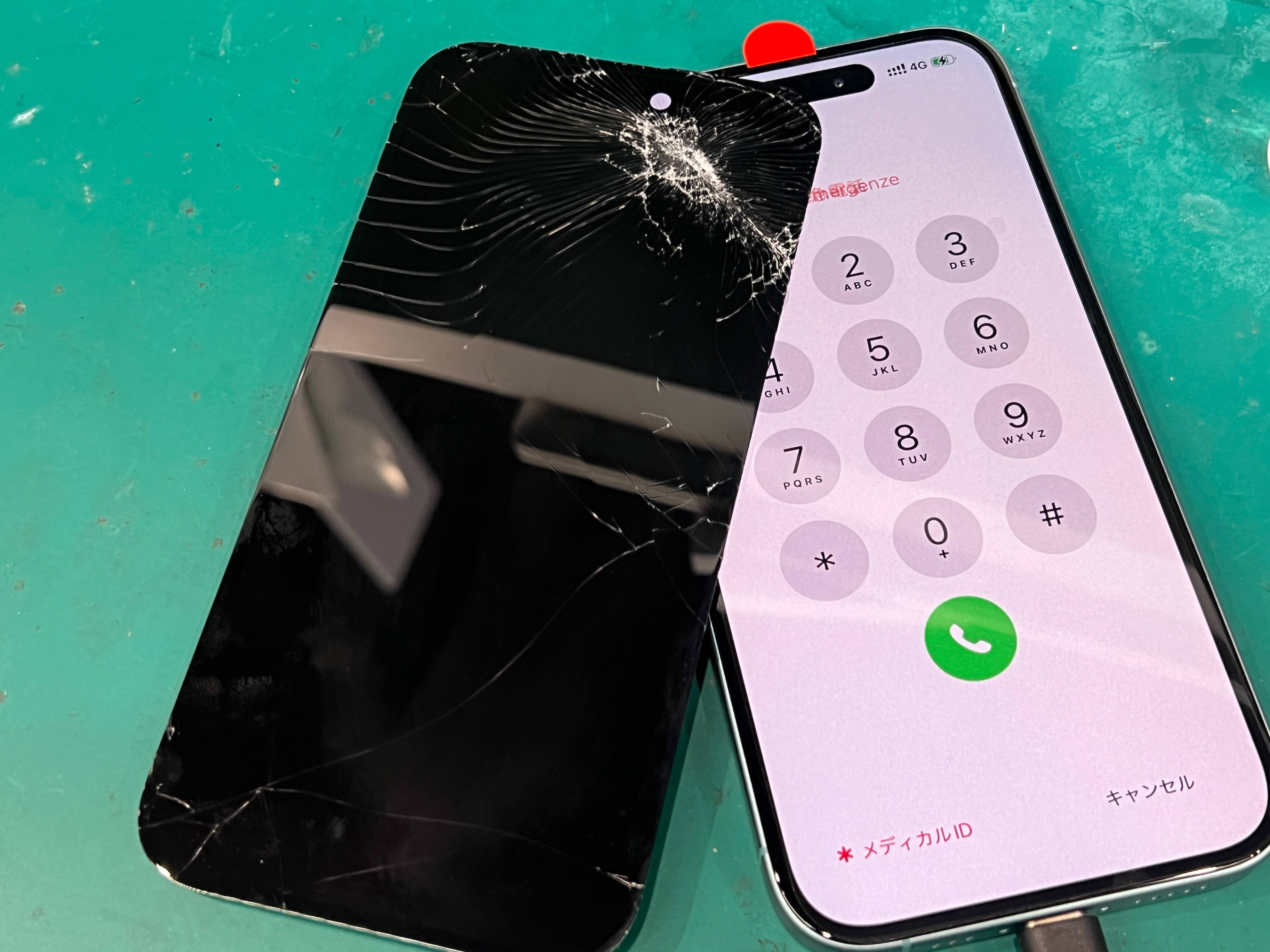 iPhone 16(アイフォン) の液晶不良を画面交換で改善！有機EL互換パネルで即日修理対応