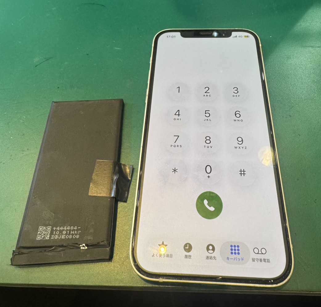 一度も交換していないiPhone12のバッテリー交換を行いました！【スマホ修理工房荻窪タウンセブン店】