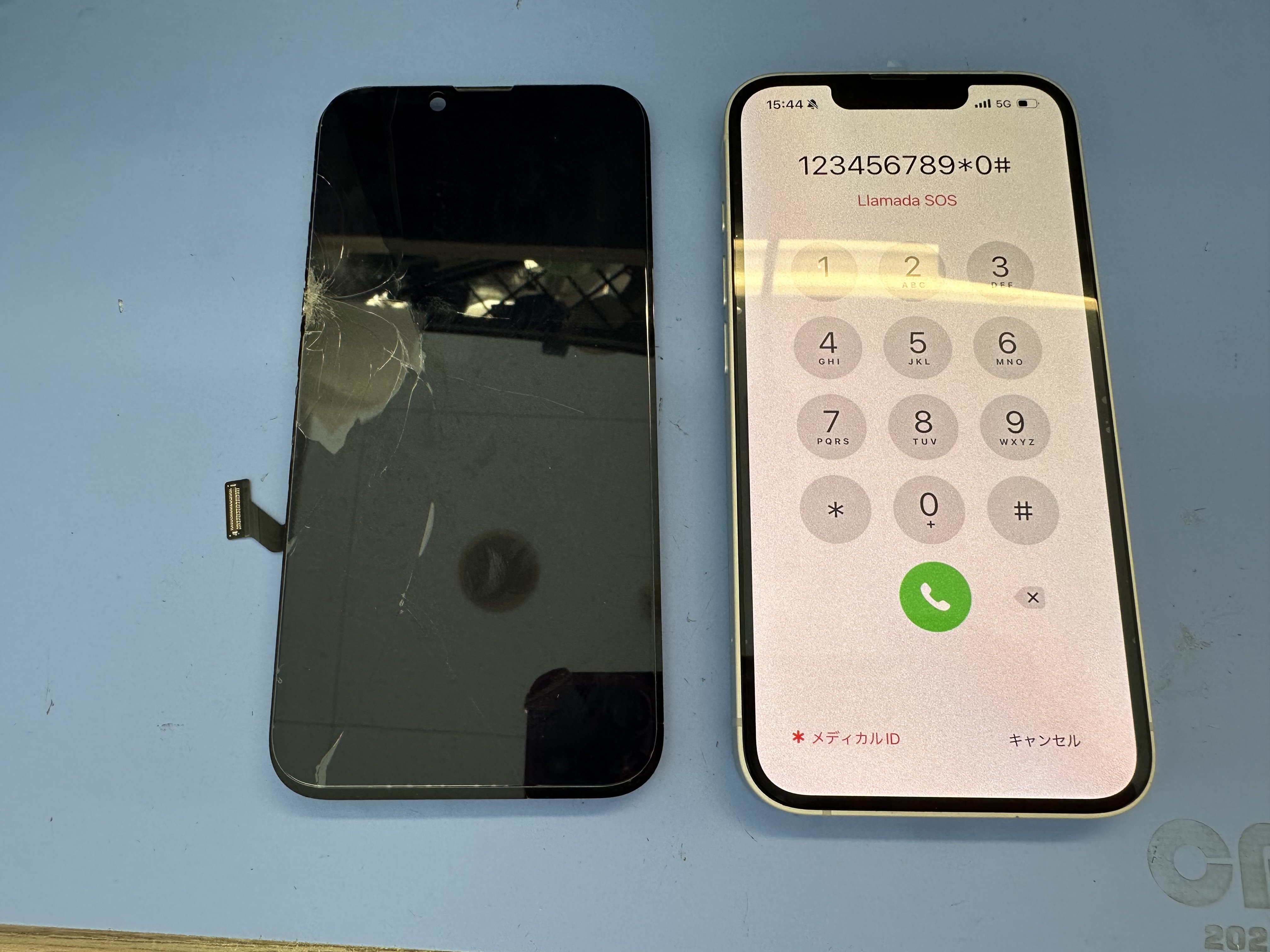 【iPhone 16e】液晶が緑色、映らない時は、スマホ修理工房カインズ前橋吉岡店へ！