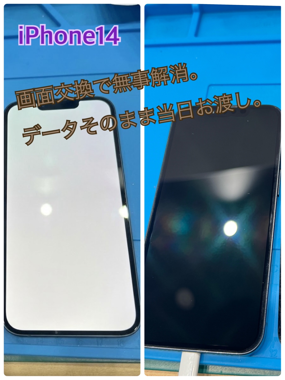 iPhone 14の画面が突然真っ白に？落下の心当たりがなくても発生する表示不良の原因とは