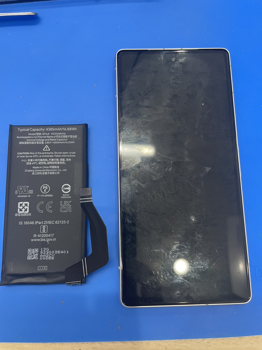 Google　pixel7aのバッテリー交換の修理を承りました-スマホ修理工房北朝霞店-