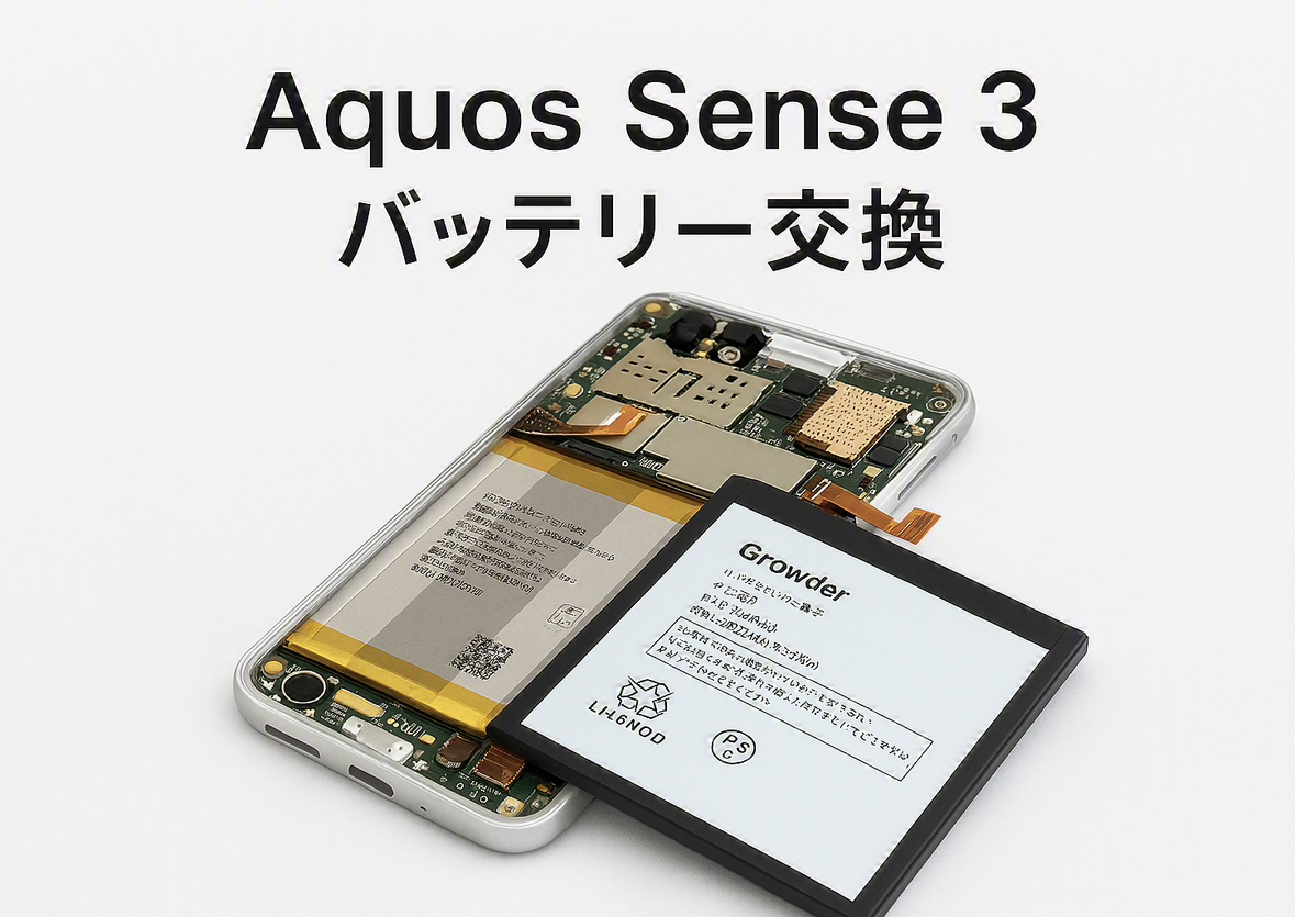 AQUOS SENES 3(アクアス）のバッテリー交換修理ならデータそのまま、即日修理のスマホ修理工房渋谷店へ！