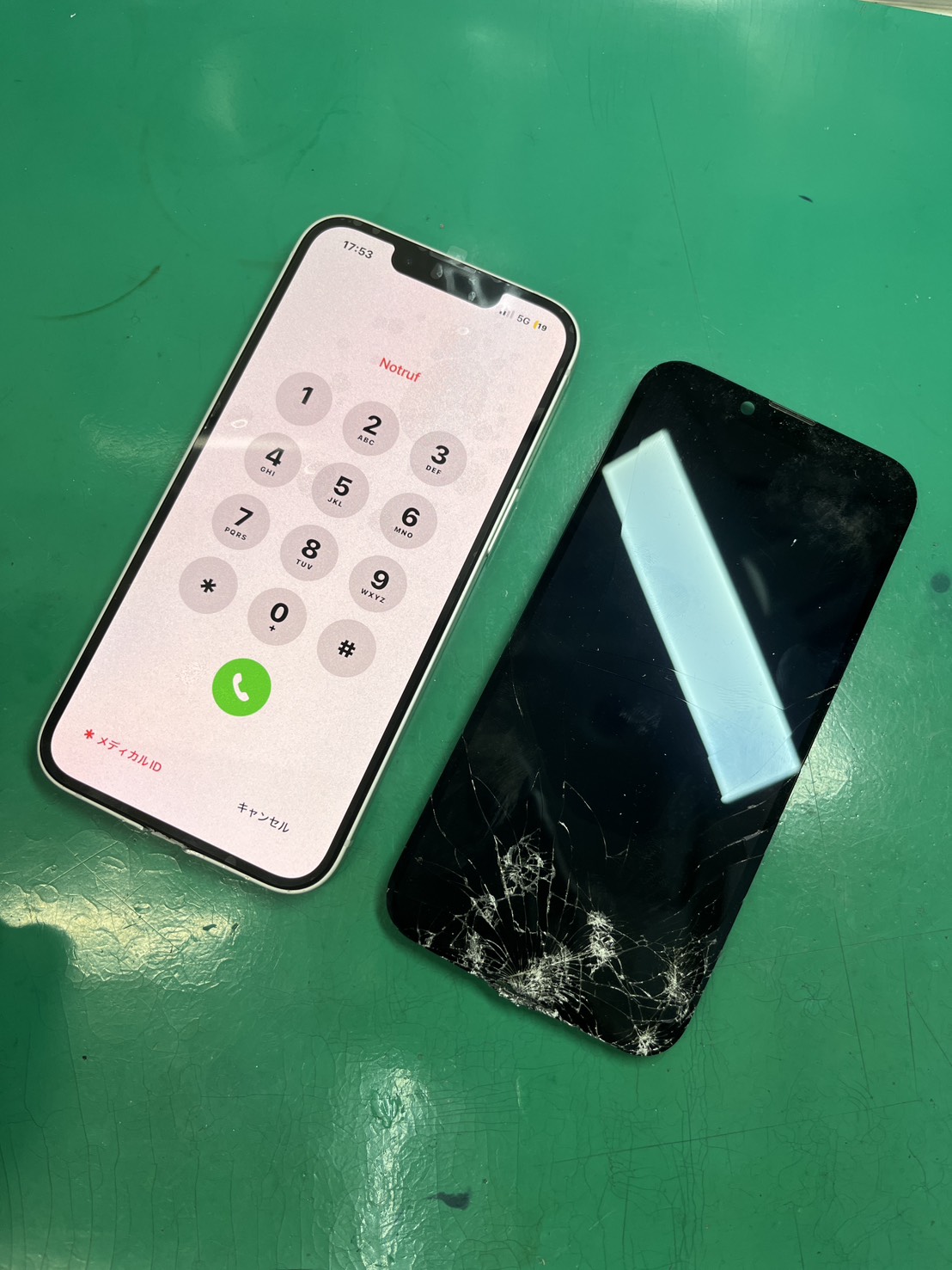 最新機種もお任 せください！iPhone17e 画面割れ、表示不良につき画面交換【スマホ修理工房大井町店】