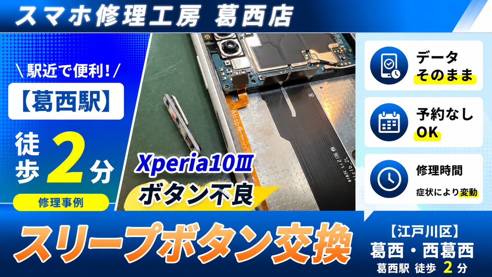 Xperia 10IIIのボタンが効かない！？ボタン交換はスマホ修理工房　葛西店|ボタン修理もご相談ください♪