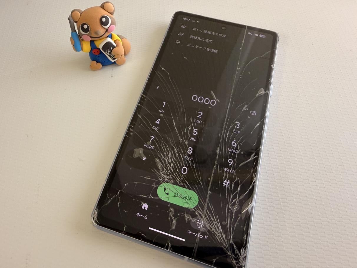 【中央林間】Google Pixel 7aのガラス割れを画面交換で修理｜ガラスフィルムも同時にご用意しました