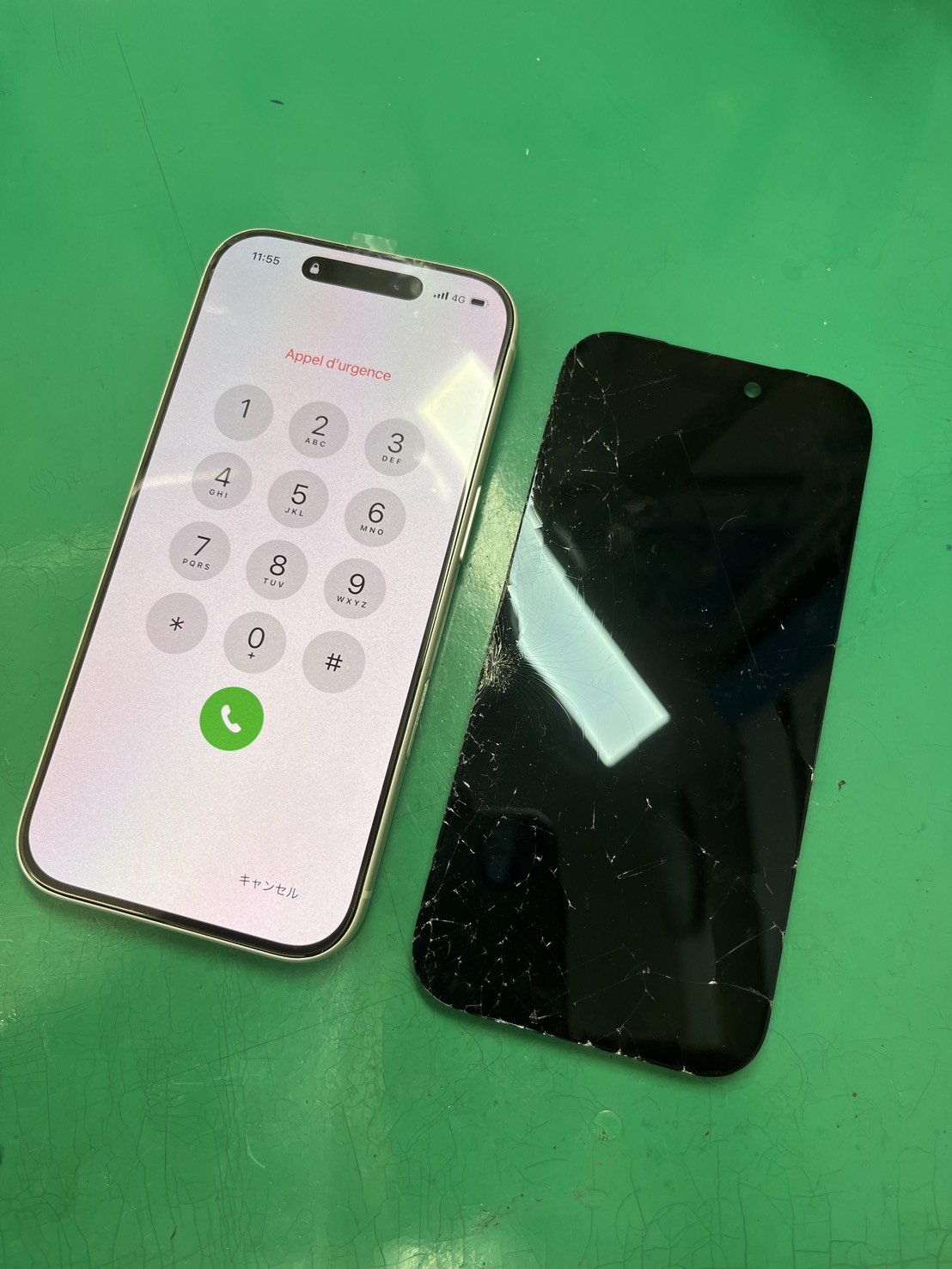 17シリーズも対応可能です！iPhone 17Pro 画面割れと表示不良発生のため、画面交換【スマホ修理工房大井町店】