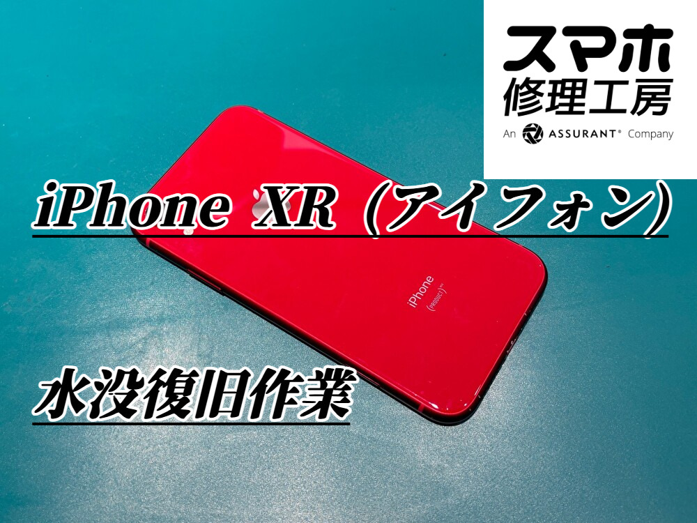 水に濡れたiPhone XR、データを諦める前に！水没復旧作業【スマホ修理工房ディアモール大阪店】