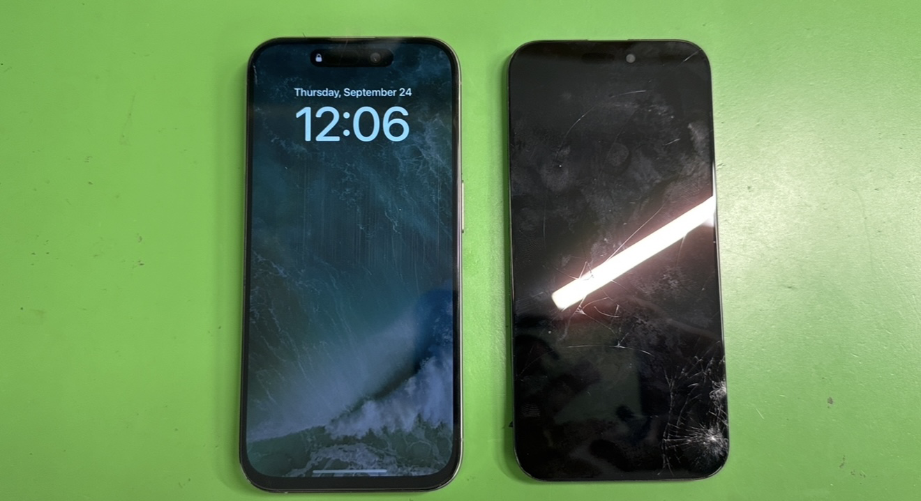 iPhone15Pro（アイフォーン15Pro）画面割れ＆ゴーストタッチによる画面交換【中央林間店】