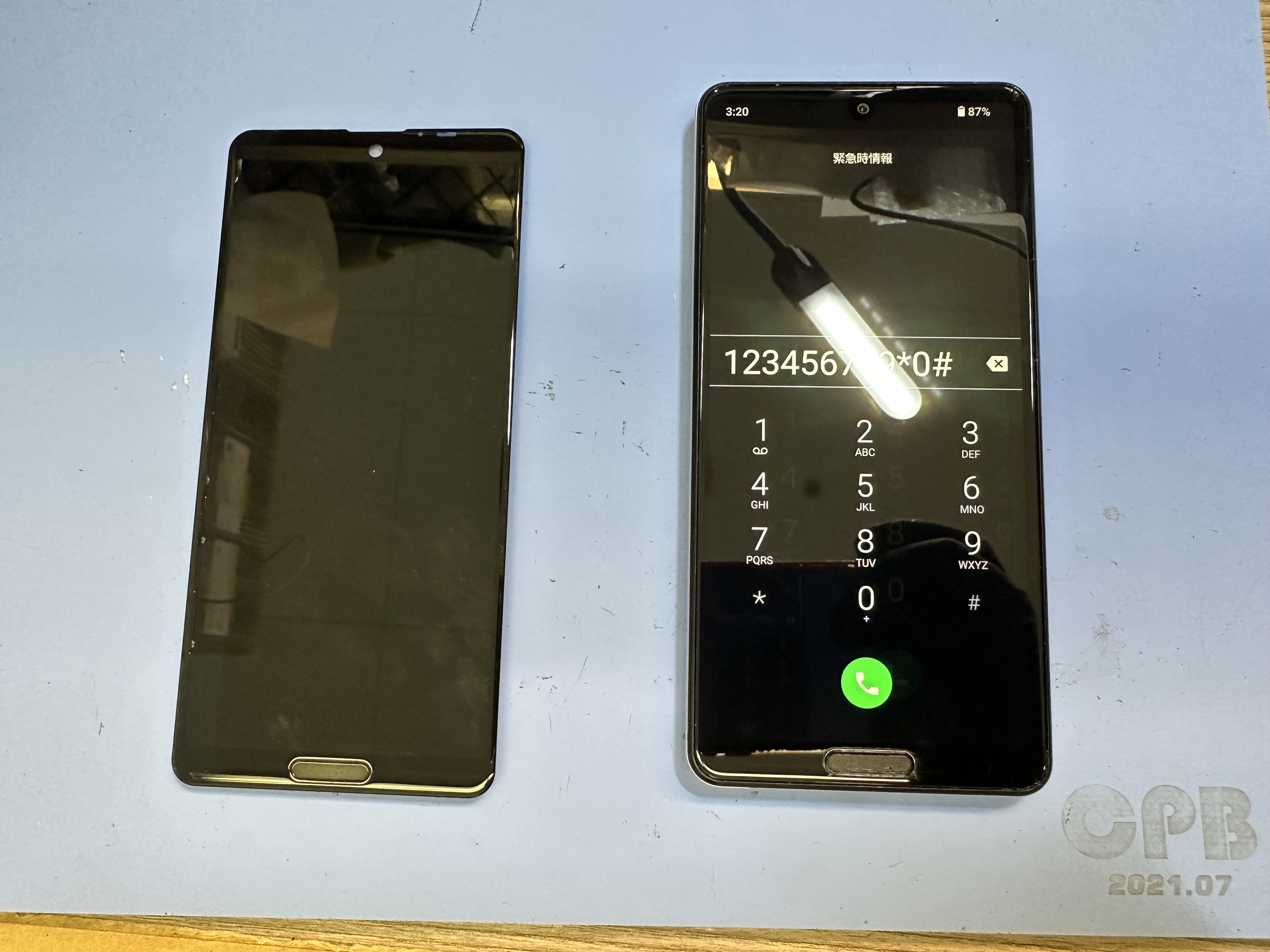 【AQUOS sense4】水没で画面が映らなくなったら、スマホ修理工房カインズ前橋吉岡店へ！