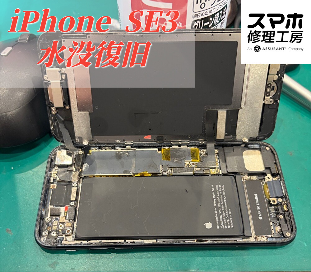 その電源確認、ちょっと待って！iPhone SE（第3世代）の水没復旧【スマホ修理工房ディアモール大阪店】