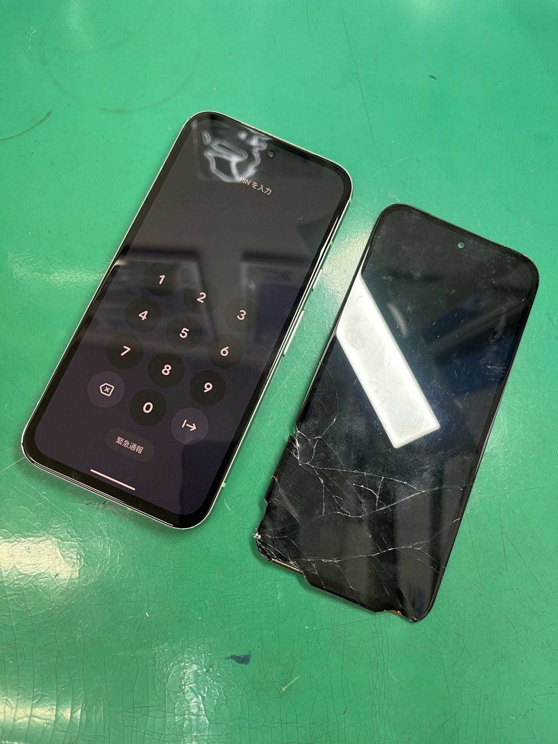 Pixelシリーズもお任せください！Pixel8a 画面割れと表示不良につき画面交換【スマホ修理工房大井町店】