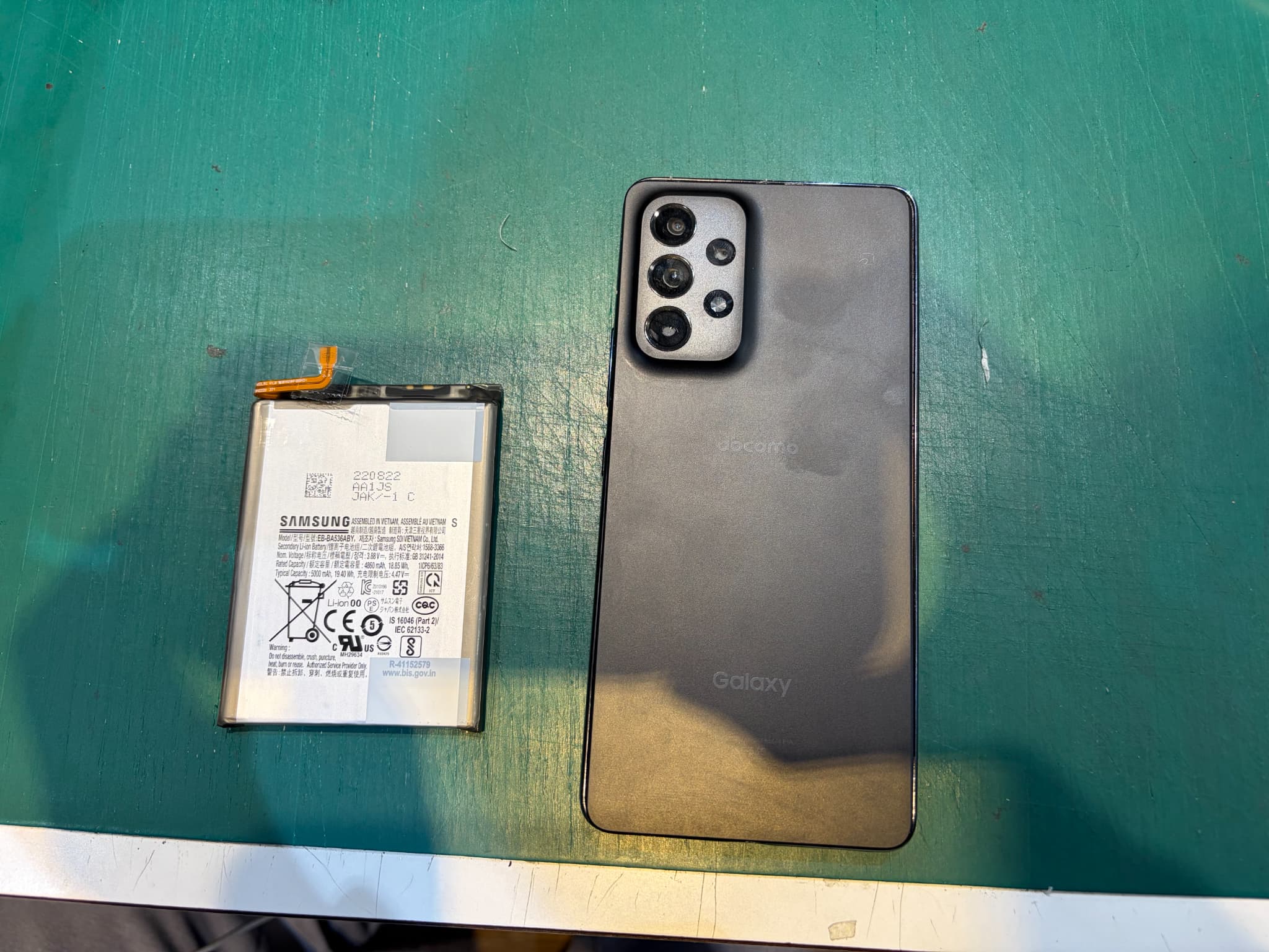 【GalaxyA53】劣化して持ちが悪くなってしまったのでバッテリー交換をいたしました　-スマホ修理工房浦和パルコ店-