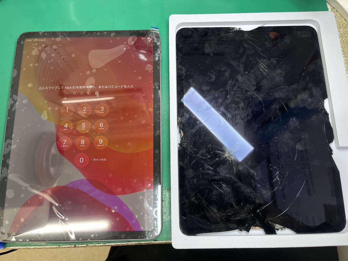 iPadProシリーズもお任せください！iPadPro11 第二世代 画面割れにつき、画面交換【スマホ修理工房大井町店】