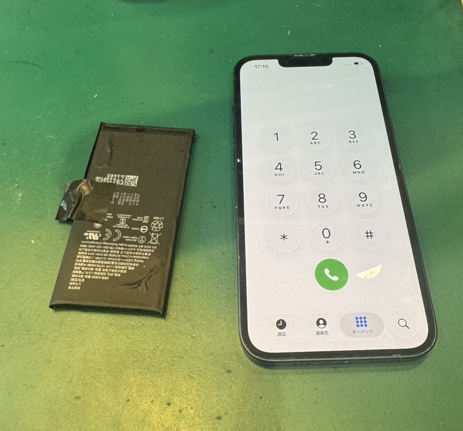 一度も交換していないiPhone13のバッテリー交換を行いました！【スマホ修理工房荻窪タウンセブン店】