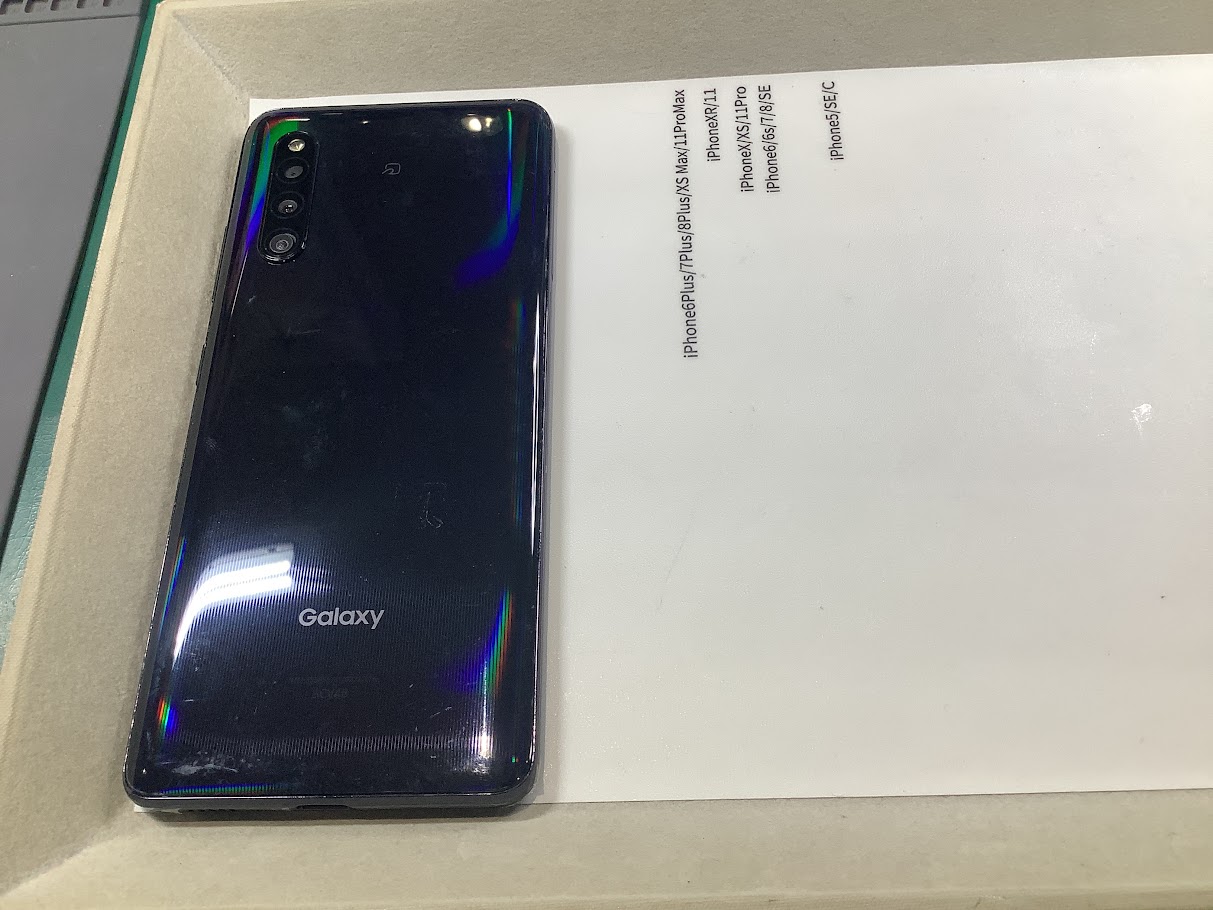 GalaxyA41のバッテリー交換ならデータをそのまま・最短即日修理のスマホ修理工房海老名ビナウォーク店へ