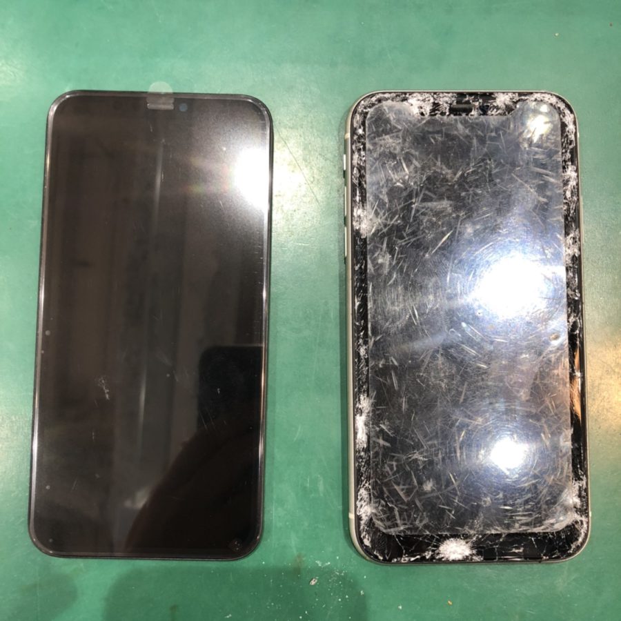 iPhoneX（アイフォンテン）の画面がバキバキで全然映らない！そういう時はスマホ修理工房ココリア多摩センター店へ！