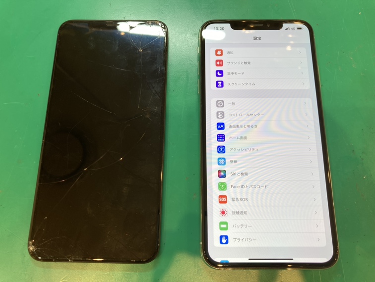 iPhoneXsMaxの画面が割れてしまったら、スマホ修理工房新宿PePe店でスピード修理！