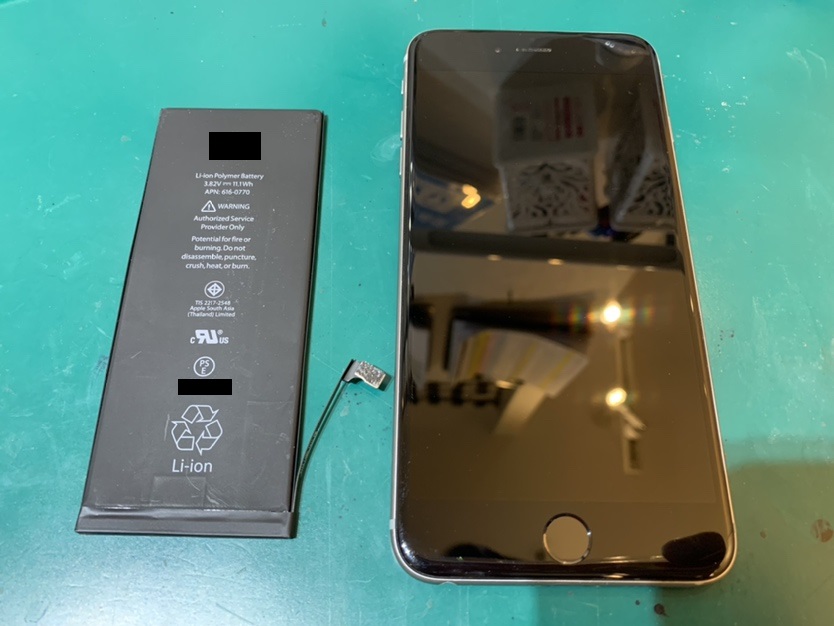 iPhone6Plus（アイフォン）のバッテリー交換ならスマホ修理工房新宿PePe店でサクッと修理！