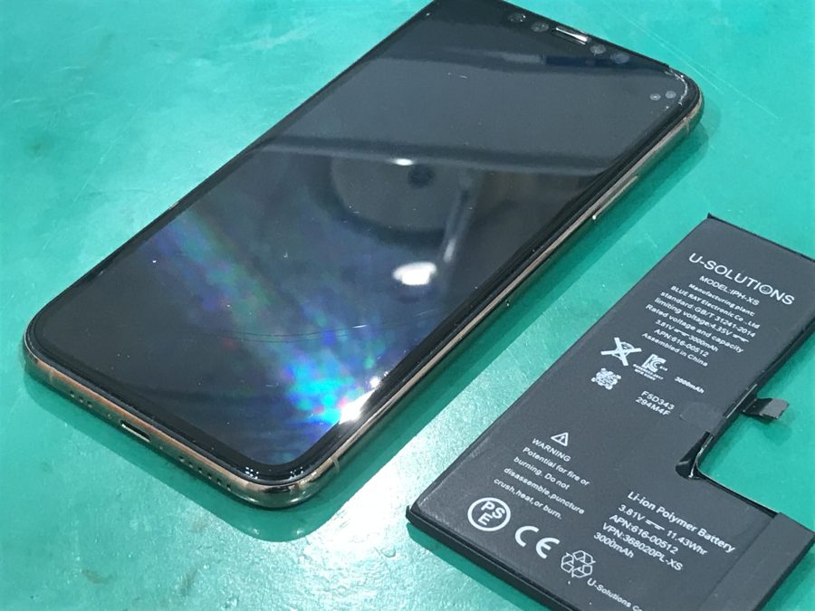 iPhoneXS(アイフォン)の電池持ちの改善ならスマホ修理工房水戸OPA店にお任せください！