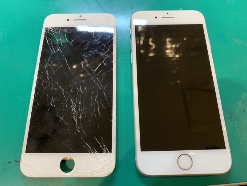 iPhone8（アイフォン8）の画面全体が割れてしまってもスマホ修理工房新宿PePe店でサクッと解決！