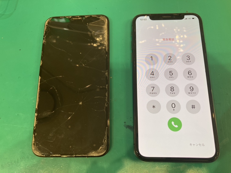 iPhoneX(アイフォン)がバキバキに…スマホ修理工房新宿PePe店ですぐに直せます！