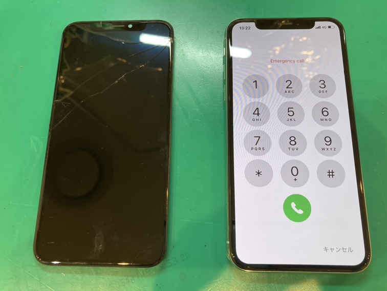 iPhoneXS(アイフォン)の画面が割れてしまったら、スピード修理のスマホ修理工房新宿PePe店へお任せ！