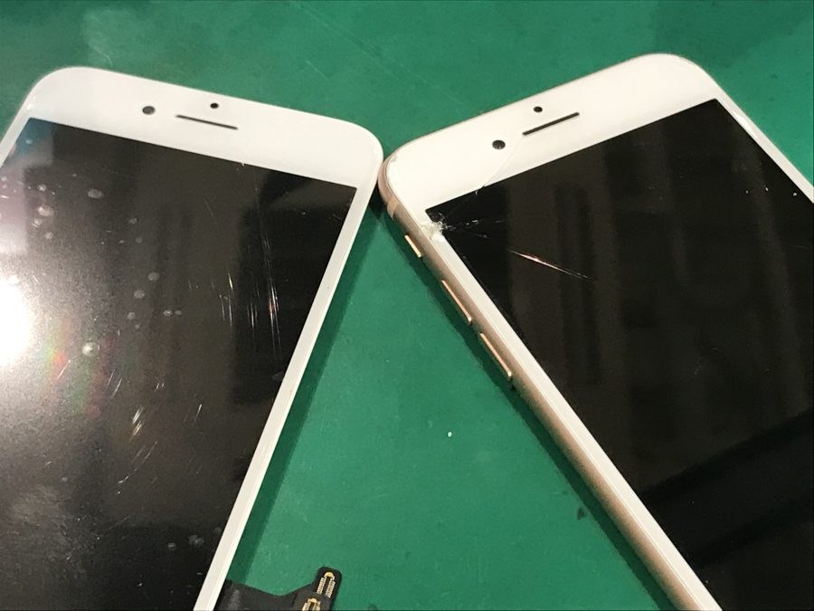 iPhone8(アイフォン)のガラス割れ修理を行いました！