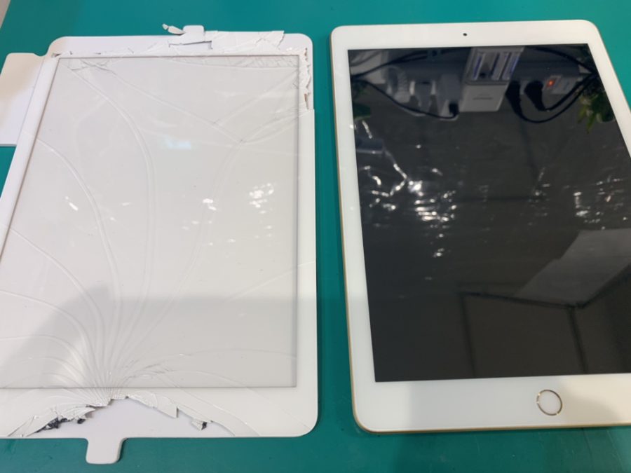 タッチガラスが割れてしまったiPad5（アイパッド5）のガラス交換修理ならスマホ修理工房新宿PePe店にお任せください！