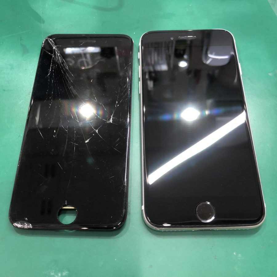iPhone SE2（アイフォン）の画面割れ交換は、予約不要・データそのままの「スマホ修理工房　池袋P'パルコ本店」へ！