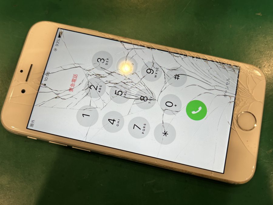 iPhone6(アイフォン)の画面割れ修理！スマホ修理工房ペリエ千葉店で最短15分から♪