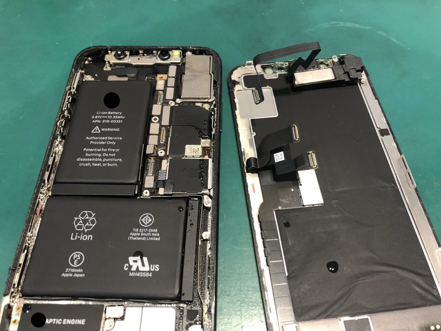 iPhoneXの水没復旧修理をご依頼いただきました。【スマホ修理工房西大島店】